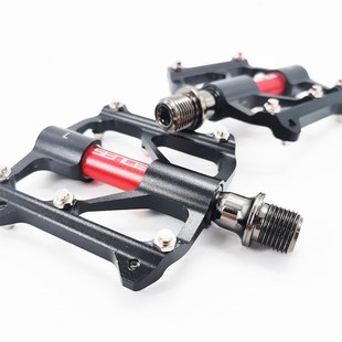 森斯快拆铝合金三培林脚踏防滑润折叠小轮骑行踏板超轻脚蹬轴承