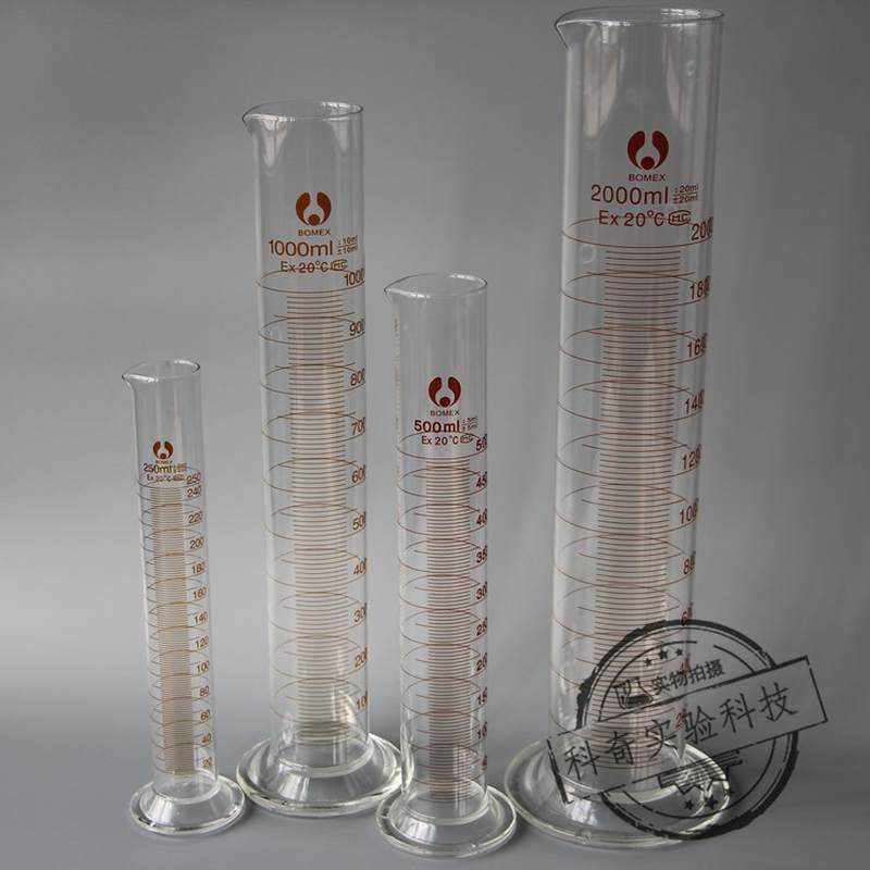 优质1000ml高硼硅量筒 厚壁量筒 玻璃量筒 1L实验室器皿 透亮
