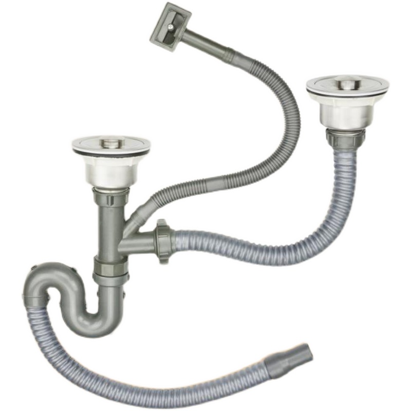 。洗菜盆拖把池不锈钢下水管下水器厨房水槽加长排水管水池配件防