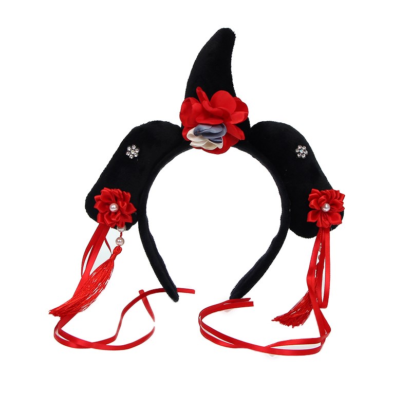 宫廷风格格发箍网红款可爱旗头头饰清朝古风贵人发饰头箍贵妃发夹