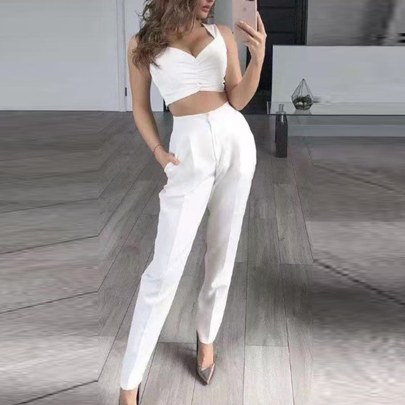 Woman Vintage Black Slim Fit Blazer 3 Pcs Suit Autumn Elegan