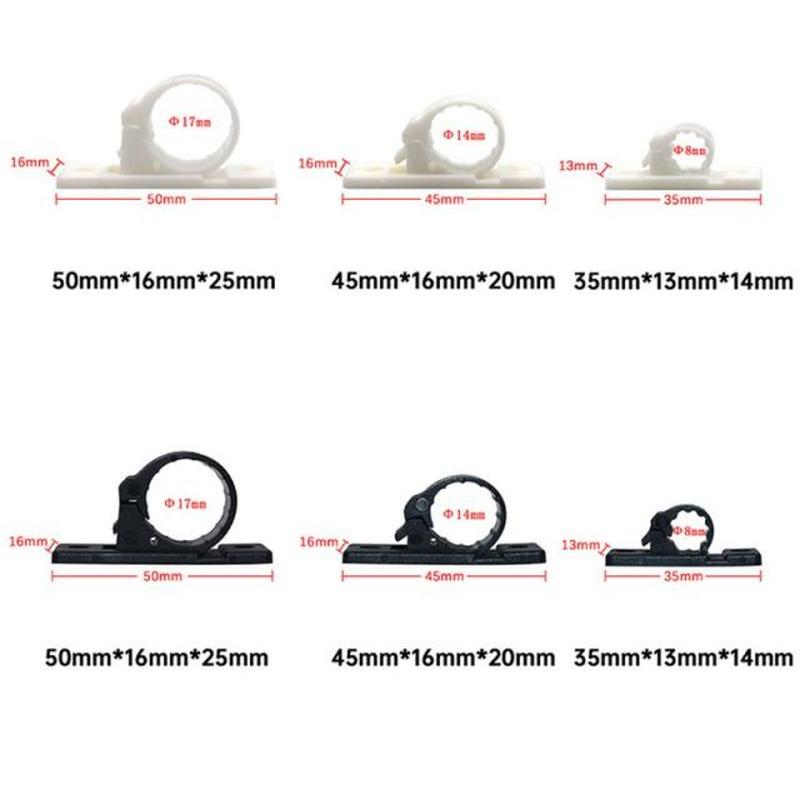 50pcs Self Adhesive Car Wire Tie Cable Clips Fixer Holder Pl