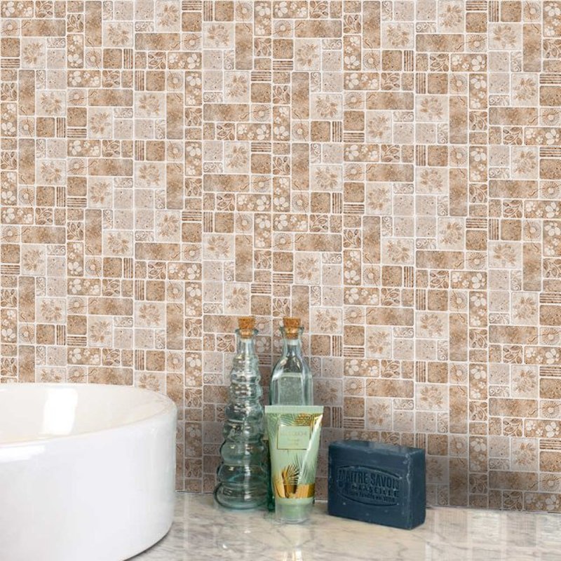 18pcs Nordic Style Square Tiles Colorful Mosaic Waterproof S