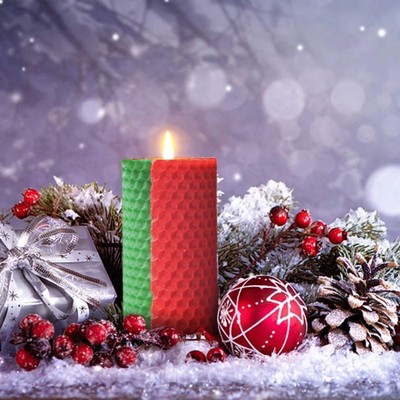 12PCs Beeswax Candle Making Kit DIY Colorful Honeycomb Sheet