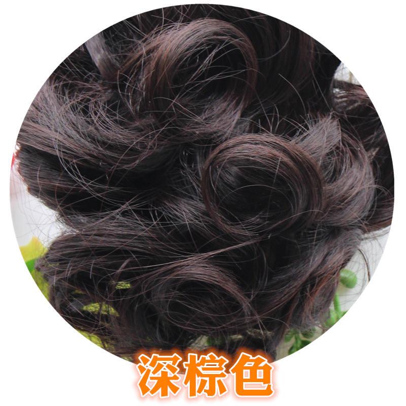 女长卷发马尾中长款梨逼真抓夹式卷发尾马尾假辫子短发短款假发