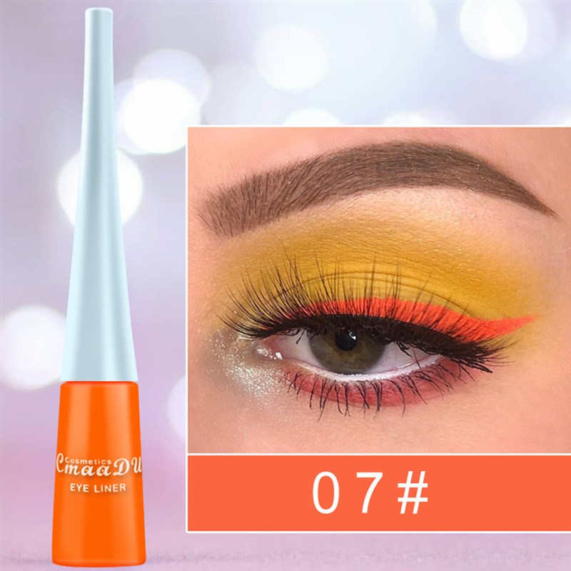 12 Colors Neon Liquid Eyeliner Pencil Waterproof Colorful Bl