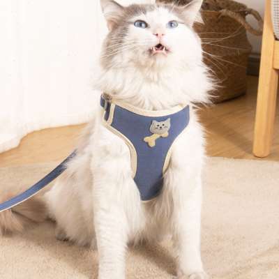 猫咪牵引绳防挣脱外出专用遛猫绳子猫链子带小揹包狗狗宠物胸抱婴