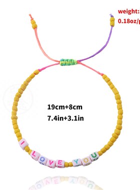 。Neckl fashion word womens jewelry hand woven color rope r