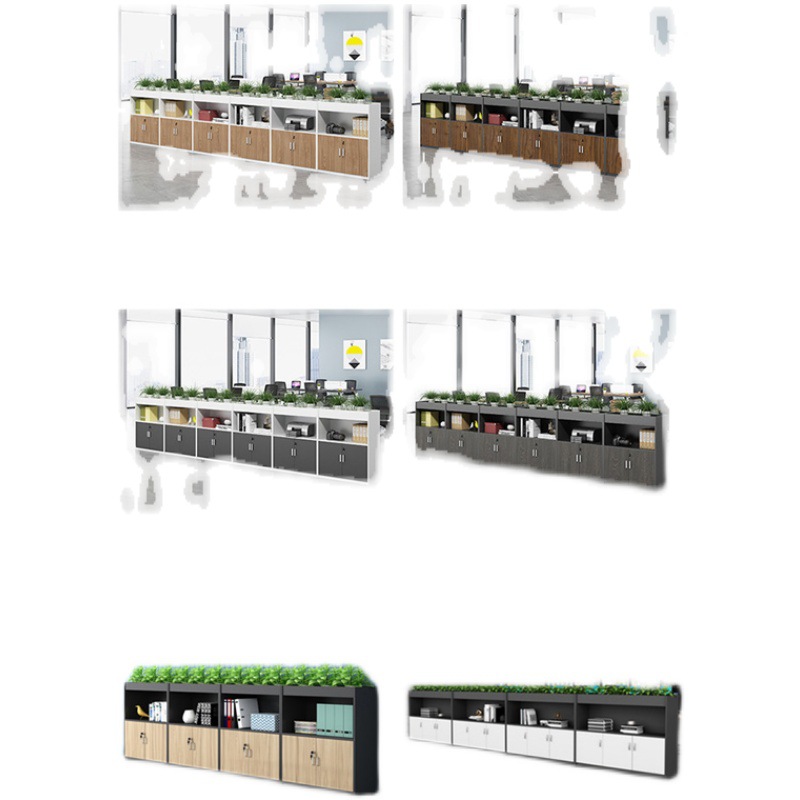 花槽柜隔断柜绿植柜花草柜子办公室屏风隔断矮柜花架置物架文件柜