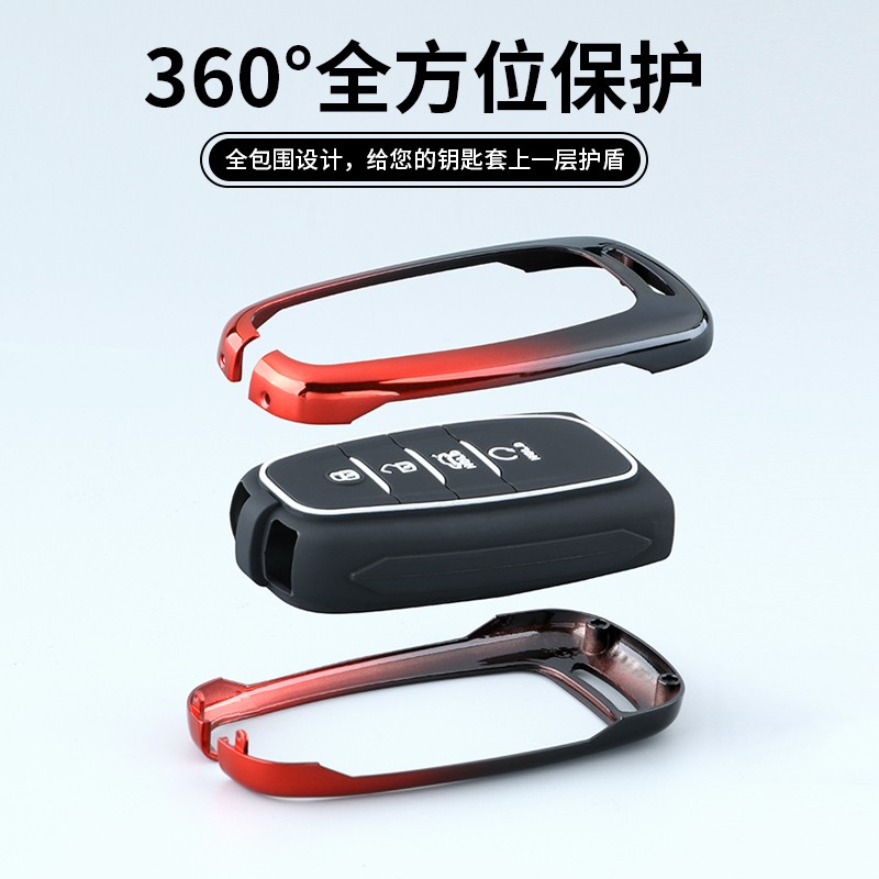 2022款红旗H5钥匙套专用18-22新款红旗h5汽车包扣壳男女金属高档
