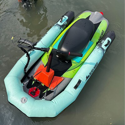 RUSHWAVE看灰机电动冲浪板快艇 水上运动高速两用动力滑板充气板