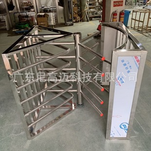 超市车站景区手推旋转式摆闸门 半高立式逆时针旋转门 机械滚闸机