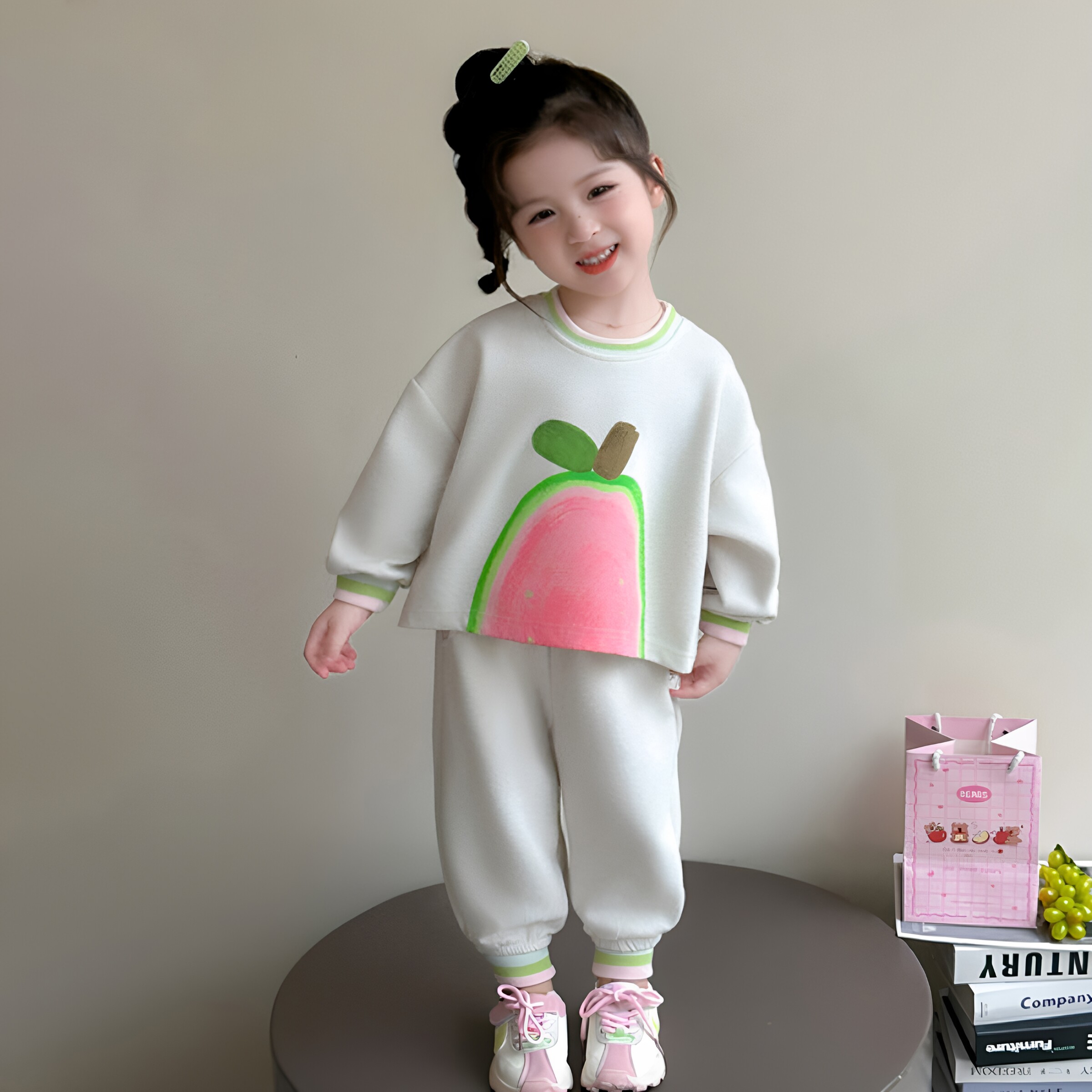女童套装春秋季网红新款小清新儿童衣服女宝宝秋装卫衣运动两件套