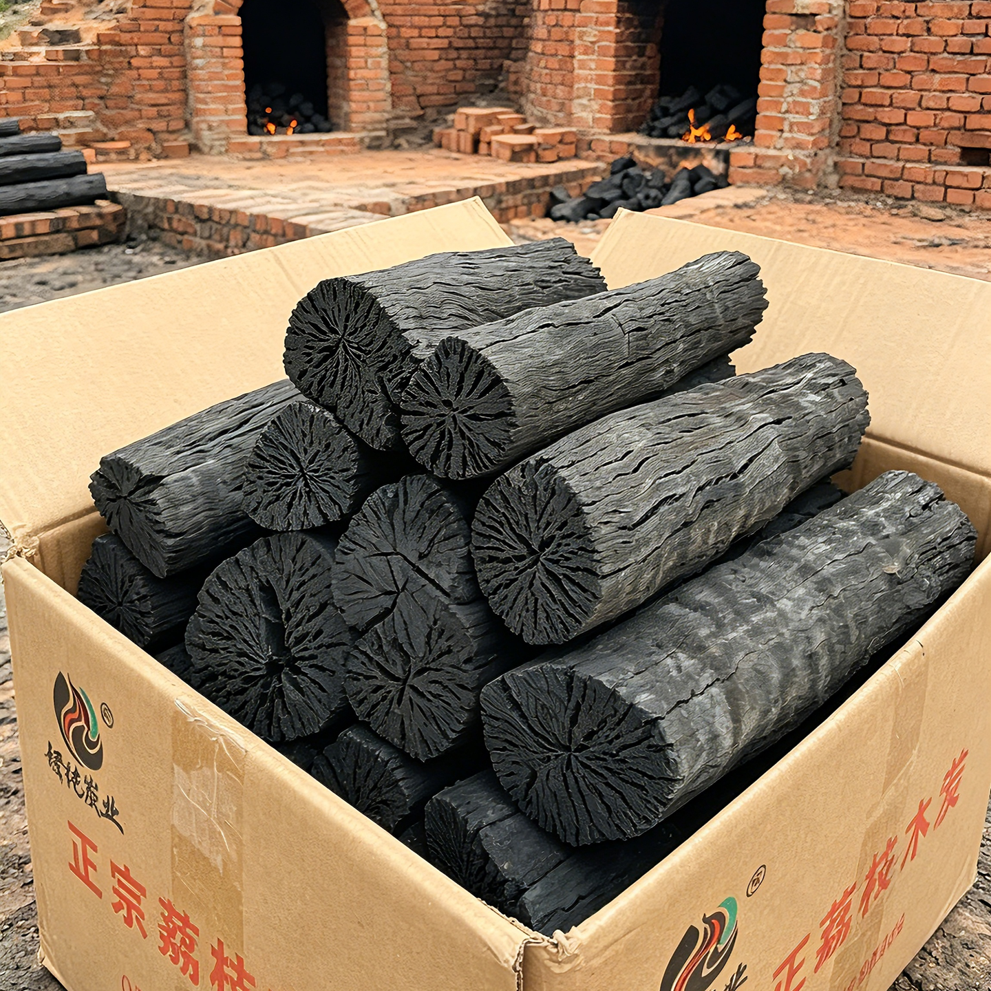 正宗荔枝木炭烧烤专用炭用户外引碳木炭引燃果木碳烤无烟