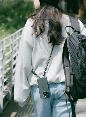 恶魔盾冬季手机挂绳高端带夹片可斜挎户外结实防丢可调节吊绳男女