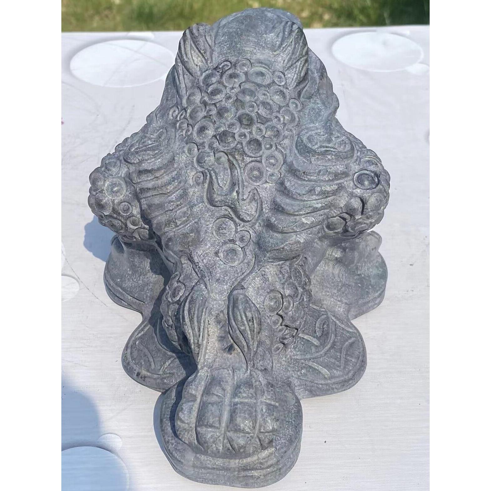 石雕金蟾青石石头三足蟾蜍青石金蝉蛤蟆雕刻摆件庭院家居原石雕刻