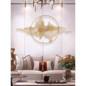 新中式 客厅山水壁挂轻奢墙面装 饰铁艺挂件沙发背景墙立体圆形壁饰