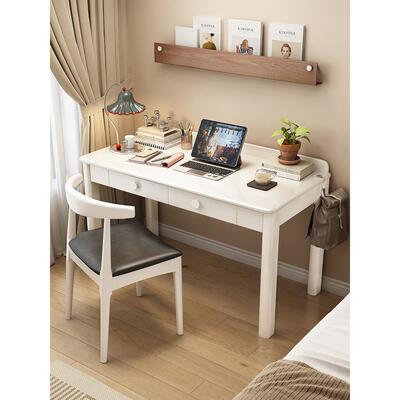 小户型实木书桌家用70/80/90cm学习桌初中生卧室办公桌简易电脑桌