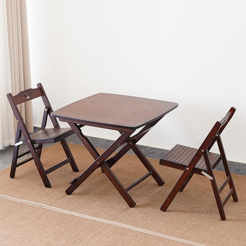 折叠小桌子方桌户外露营可携式茶几实木阳台迷你休闲网红野餐桌椅