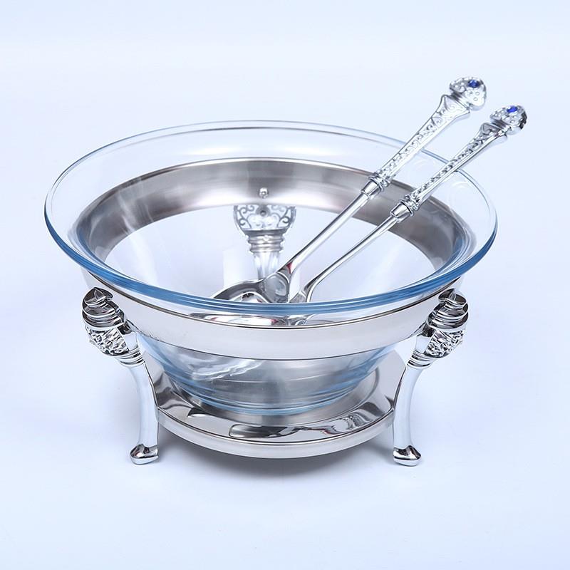蔬菜凉菜玻璃水果盘沙拉色拉水晶吃饭拌面甜品料理碗创意高颜值