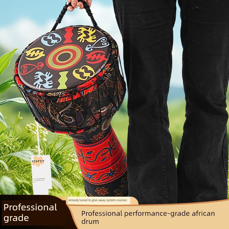 明辰Pvc非洲鼓初学者手鼓8寸10寸儿童幼儿园卡通图案超轻易携带