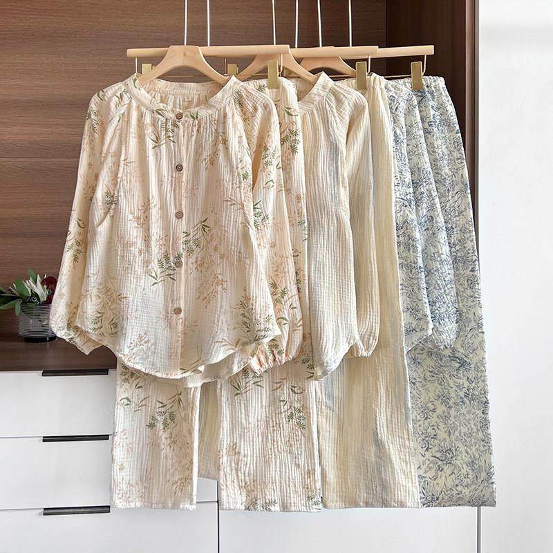 带胸垫纯棉纱布月子服春秋大码孕妇哺乳睡衣夏季薄款产后家居服套,孕妇装/孕产妇用品/营养,家居服套装,淘宝优惠券,粉丝福利购,淘宝优惠卷