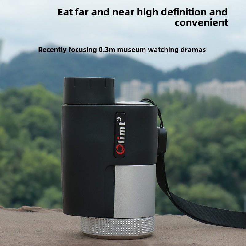 单眼高倍高清Olimt便携式8X25袖珍观鸟表演戏剧博物馆微距镜头