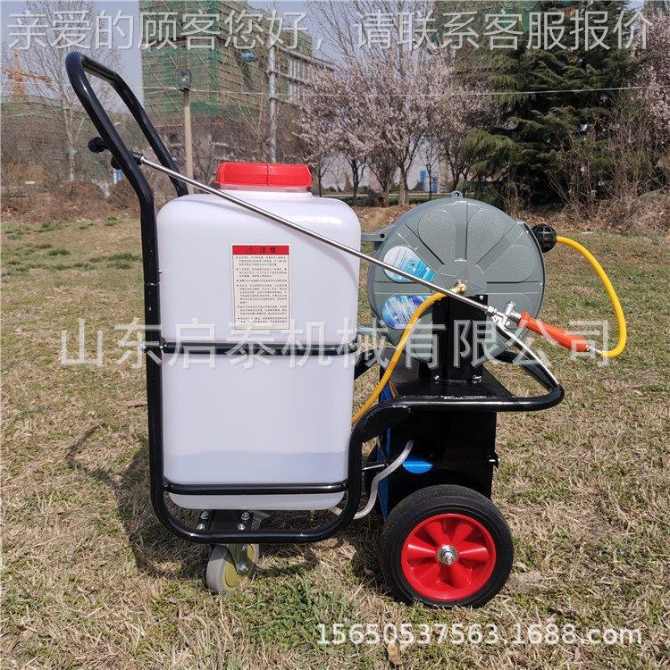 推车式电动喷药机 果园大棚蔬菜喷药机 省人工拉管式打药机可出口