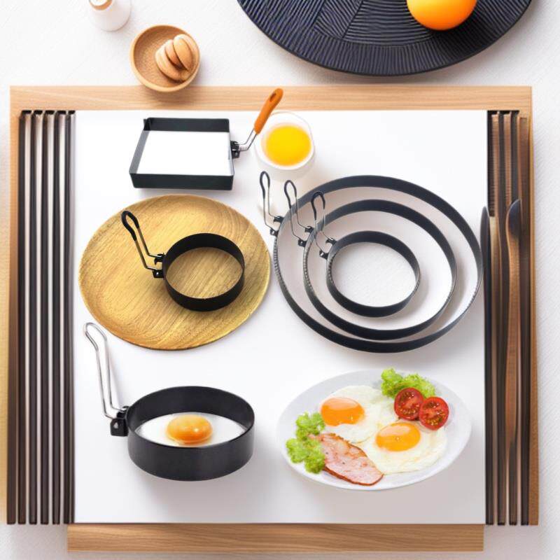不锈钢煎蛋器圆形模具煎蛋圈方形不粘煎饼煎蛋 家用厨房煎蛋模具
