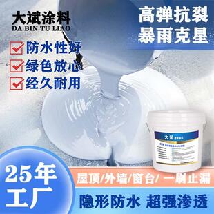屋顶防水涂料专用防水补漏液体卷材顶楼堵漏王水性聚氨酯防水材料