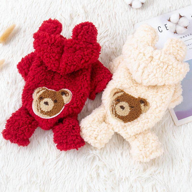 狗狗四脚衣服可爱泰迪比熊博美雪纳瑞小型犬宠物衣服冬季厚款加绒