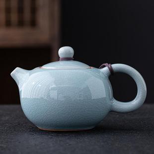 冰裂纹开片可养西施壶家用功夫茶壶 哥窑陶瓷单壶手工中式