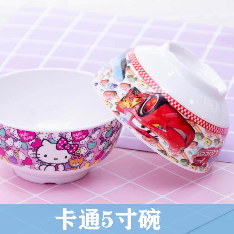 创意卡通餐具 5寸圆碗美耐皿 密胺儿童吃饭碗具防摔耐热 日用百货