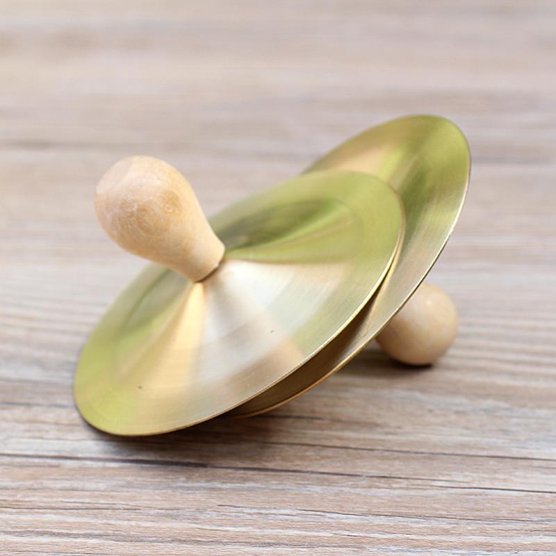 9厘米带把铜镲奥尔夫儿童打击乐器幼儿园三句半道具黄铜小镲