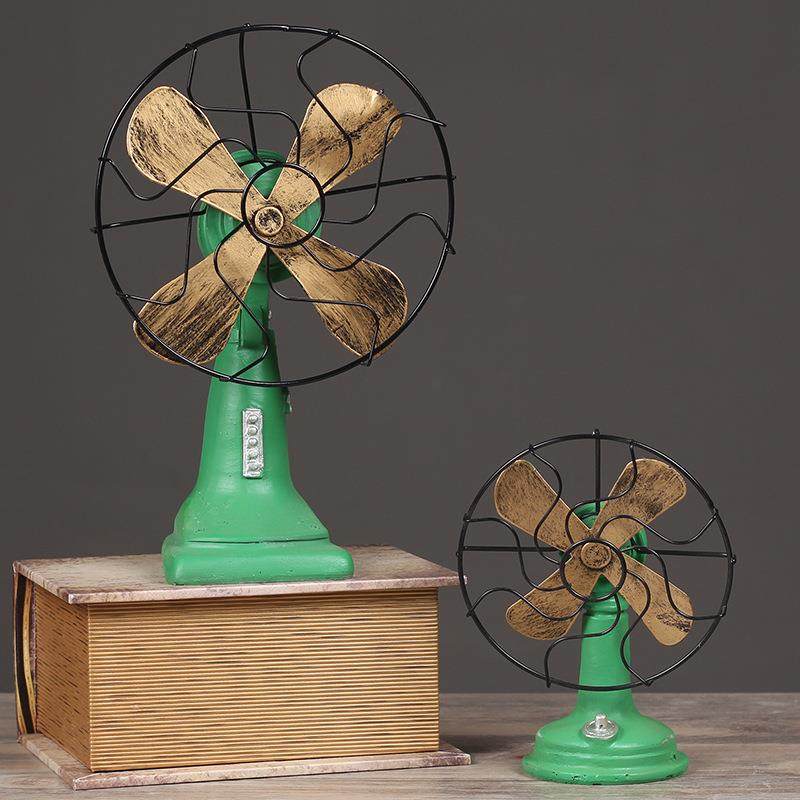 电风扇模型美式复古怀旧电视柜摆件 服装店铺橱窗陈列道具 13640