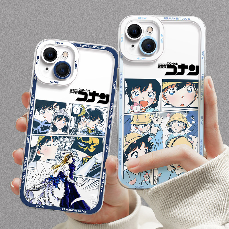 适用iphone17名侦探柯南手机壳15promax苹果13手机套16plus新兰14pro透明12mini硅胶11动漫8plus全包xr防摔se
