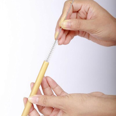 极速10 Pcs Natural Bamboo Straws Environmentally Friendly Ba