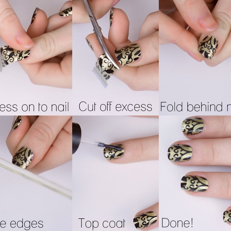 14Tips/Sheet Nail Wraps Van Goghs Sky Nail Art Decals DIY B