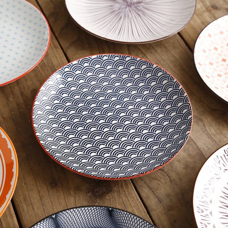 6 &ampquotshallow plate Nordic style western cake plate