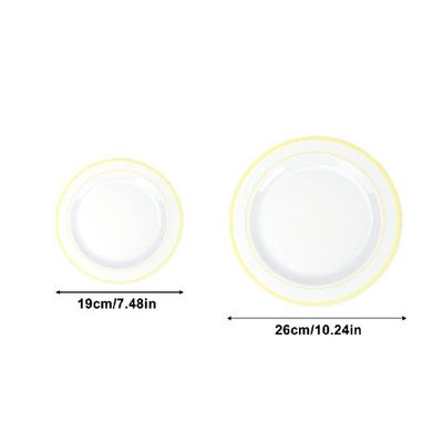 极速Plastic Dishes Dinner Plates 25pcs 7.5inch 19cm White Go