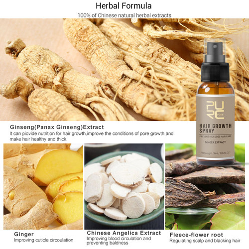 极速PURC 5PCS Hair Growth Products Fast Growing Hair Oil Hai