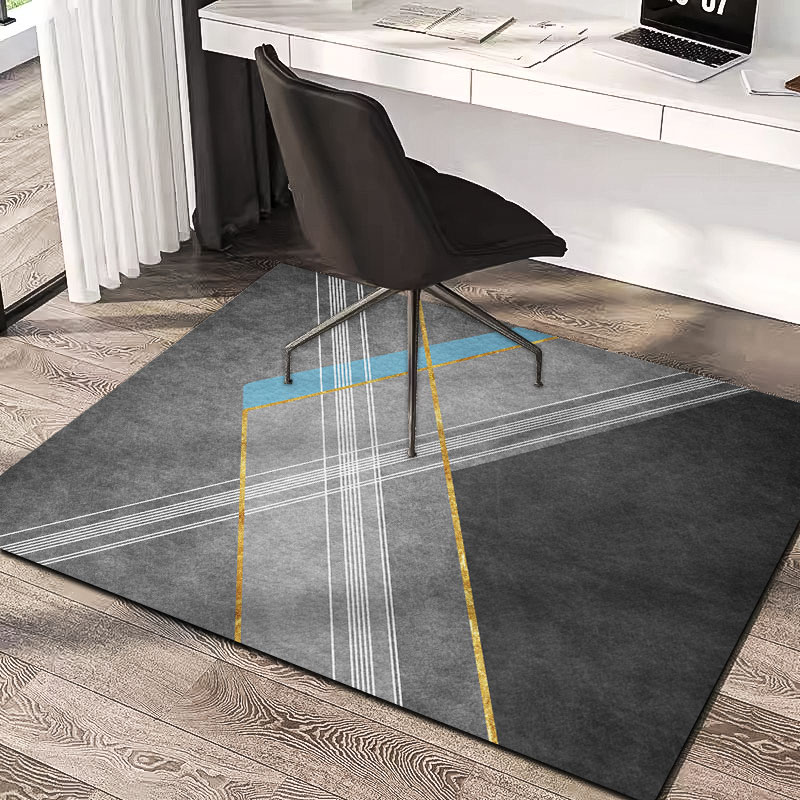 新品转椅c地垫卧室摇椅地毯书房电脑椅学习椅滑轮O椅子保护垫耐脏