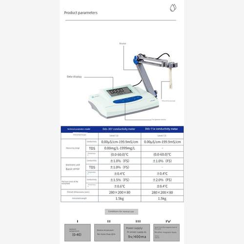 Dds-11A Dds-307台式数显电导率仪Tds检测实验室水族水质检测仪