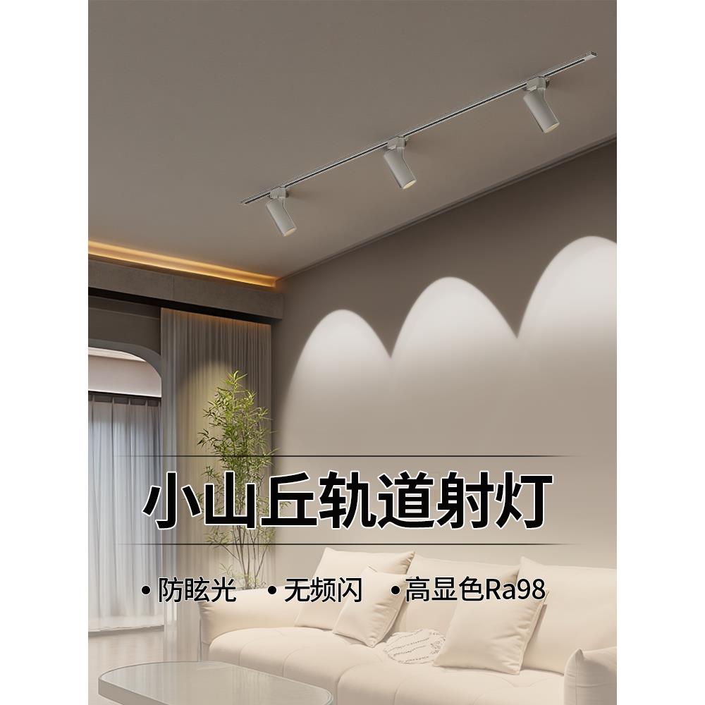 轨道灯射灯明装小山丘家用客厅磁吸2024新款导轨led灯长条氛围灯