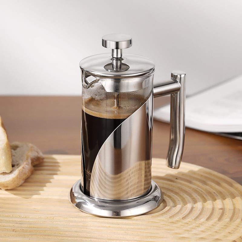 不锈钢玻璃法压壶咖啡壶手冲法式滤压壶泡茶冲茶过滤咖啡器具家用