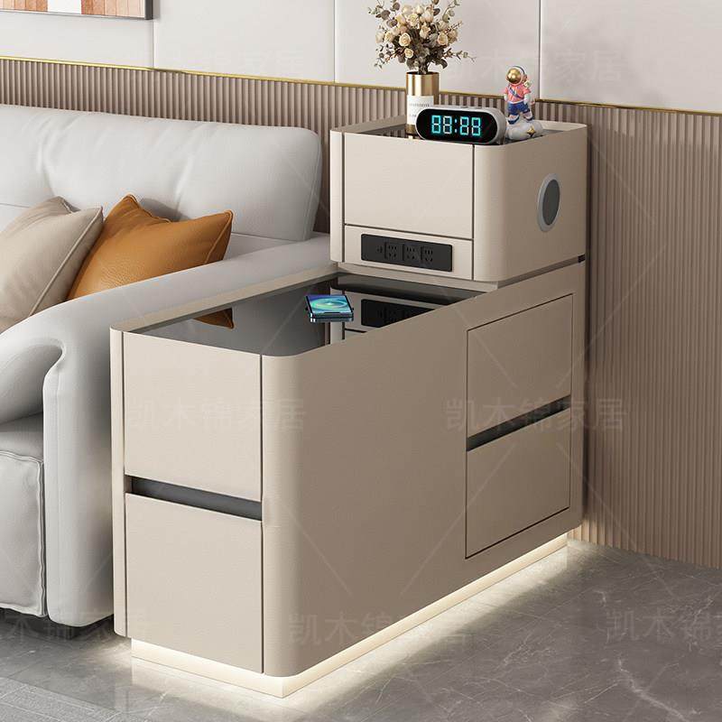 2025新款落地沙发边柜轻奢高级感实木小型夹缝简约现代边几侧边柜