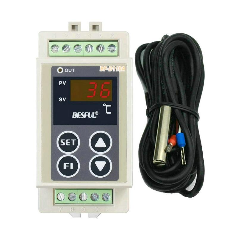 BF-D110A导轨式单路温度控制器加热制冷太阳能热水碧河温控器仪表