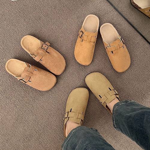 2025新款女冬季复古风舒适勃肯鞋