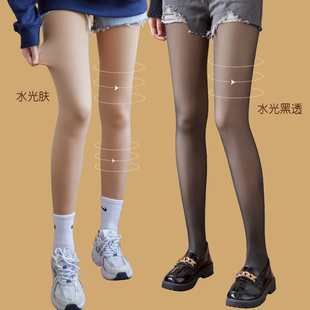 她琳2024光腿神器透肤高腰收腹保暖裸感秋冬一体无痕免脱打底裤 女