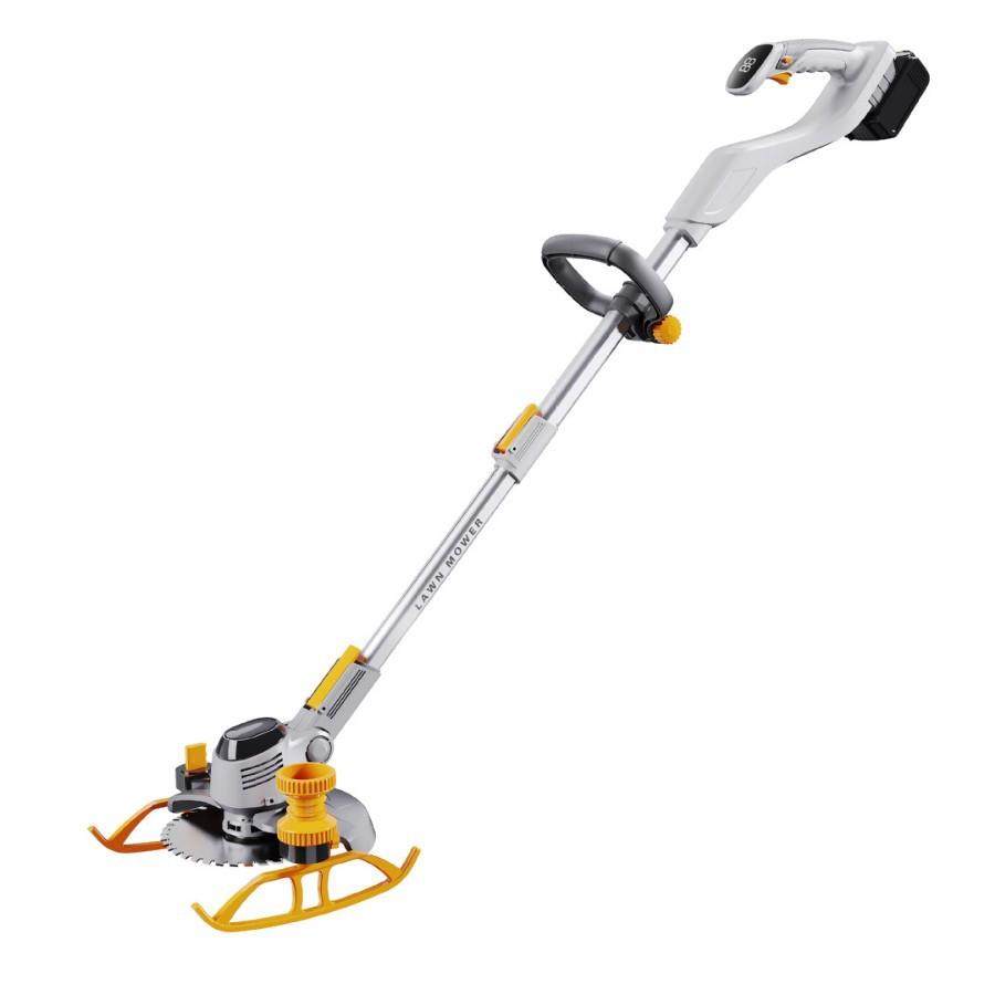 跨境家乐美电动割草机小型家用手推式除草坪修剪机锂电神器多功能